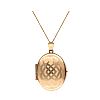 9CT GOLD LOCKET & CHAIN at Ross's Online Art Auctions