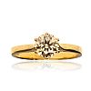 18CT GOLD FANCY YELLOW DIAMOND SOLITAIRE RING at Ross's Online Art Auctions