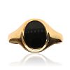 9CT GOLD ONYX SIGNET RING at Ross's Online Art Auctions