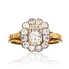 9CT GOLD MOISSANITE RING at Ross's Online Art Auctions
