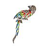 STERLING SILVER PLIQUE-A-JOUR PARROT BROOCH at Ross's Online Art Auctions