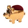 BRASS CASED PIG PIN CUSHION at Ross's Online Art Auctions