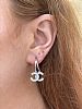STERLING SILVER CUBIC ZIRCONIA EARRINGS at Ross's Online Art Auctions