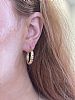 GOLD PLATED STERLING SILVER HOOP EARRINGS at Ross's Online Art Auctions