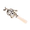 STERLING SILVER MOTHER OF PEARL CHILD'S RATTLE at Ross's Online Art Auctions