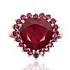 STERLING SILVER SIMULATED RUBY RING at Ross's Online Art Auctions