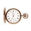 ELKIN ROSE GOLD PLATED LADY'S FOB WATCH at Ross's Online Art Auctions