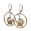 GOLD & PLATINUM ON STERLING SILVER EARRINGS at Ross's Online Art Auctions