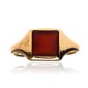 9CT GOLD CARNELIAN RING at Ross's Online Art Auctions