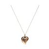 9CT GOLD BACK & FRONT HEART PENDANT ON 9CT GOLD CHAIN at Ross's Online Art Auctions