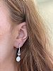 STERLING SILVER CUBIC ZIRCONIA & PEARL EARRINGS at Ross's Online Art Auctions