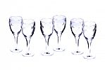 SET OF SIX WATERFORD CRYSTAL WINE GLASSES at Ross's Online Art Auctions