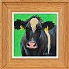 COW ON GREEN by Ronald Keefer at Ross's Online Art Auctions