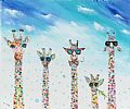 HAPPY GIRAFFES by Evelina Vine at Ross's Online Art Auctions