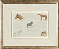 HORSE STUDIES by Irish School at Ross's Online Art Auctions