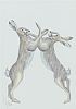 SPARRING HARES by Anne Jolivet at Ross's Online Art Auctions