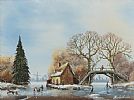 DUTCH FROZEN RIVER by Charles Comber at Ross's Online Art Auctions