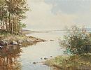 PEACE, MAHEE ISLAND STRANGFORD LOUGH by Maurice Canning Wilks ARHA RUA at Ross's Online Art Auctions