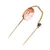 PINK AGATE STICK PIN at Ross's Online Art Auctions