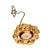 GOLD TONE CITRINE BROOCH at Ross's Online Art Auctions