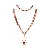 9CT ROSE GOLD ALBERT CHAIN & SWIVEL FOB at Ross's Online Art Auctions