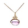 9CT GOLD AMETHYST NECKLACE at Ross's Online Art Auctions