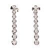 18CT WHITE GOLD DIAMOND DROP EARRINGS at Ross's Online Art Auctions