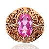 9CT ROSE GOLD PINK SAPPHIRE RING at Ross's Online Art Auctions