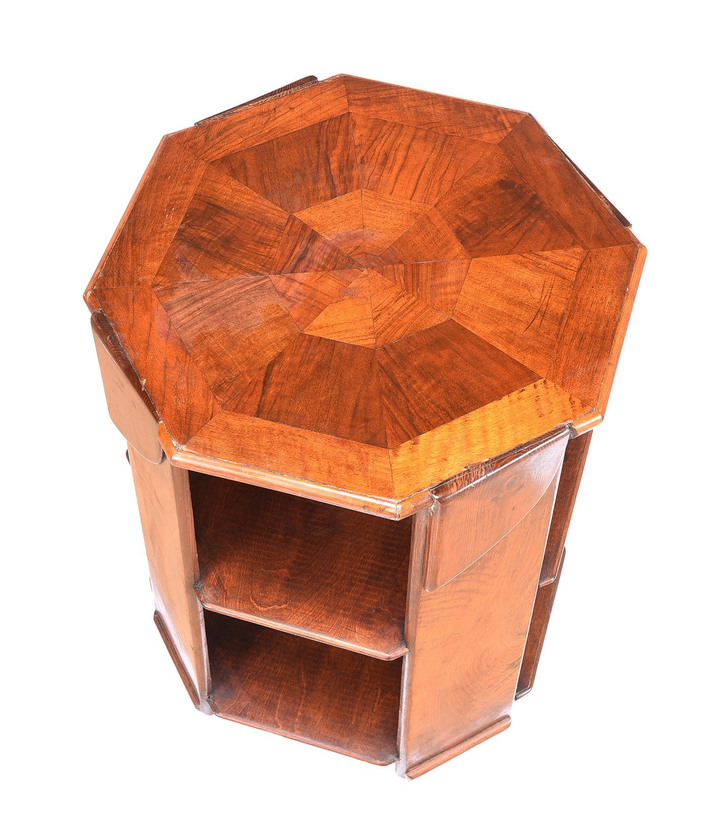 ART DECO WALNUT LAMP TABLE at Ross's Online Art Auctions