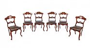 FINE SET OF SIX FEATHERED MAHOGANY WILLIAM IV DINING ROOM CHAIRS at Ross's Online Art Auctions