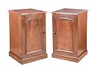 FINE PAIR OF VICTORIAN MAHOGANY BEDSIDE PEDESTALS at Ross's Online Art Auctions