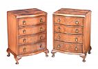 TWO MAHOGANY & WALNUT BACHELOR'S CHESTS at Ross's Online Art Auctions