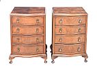 TWO MAHOGANY & WALNUT BACHELOR'S CHESTS at Ross's Online Art Auctions