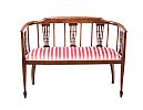EDWARDIAN INLAID MAHOGANY TUB SETTEE at Ross's Online Art Auctions