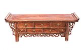 CHINESE CHERRY WOOD HALL BENCH at Ross's Online Art Auctions