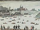 CRIME LAKE by Laurence Stephen Lowry RA at Ross's Online Art Auctions