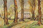 HOUSE IN THE COUNTRYSIDE by Norah McGuinness HRHA at Ross's Online Art Auctions