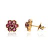 9CT GOLD RUBY EARRINGS at Ross's Online Art Auctions