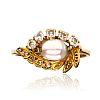 9CT GOLD PEARL & WHITE SAPPHIRE RING at Ross's Online Art Auctions