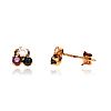 9CT GOLD SAPPHIRE, RUBY & CUBIC ZIRCONIA EARRINGS at Ross's Online Art Auctions