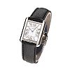 CARTIER TANK STAINLESS STEEL LADY'S WRISTWATCH at Ross's Online Art Auctions