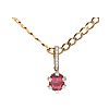 18CT GOLD RUBELLITE & DIAMOND PENDANT & 9CT GOLD CHAIN at Ross's Online Art Auctions