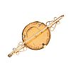 9CT GOLD MOUNTED SOVEREIGN BROOCH at Ross's Online Art Auctions