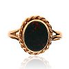 9CT GOLD BLOODSTONE RING at Ross's Online Art Auctions