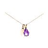 9CT GOLD AMETHYST & MOTHER OF PEARL NECKLACE at Ross's Online Art Auctions