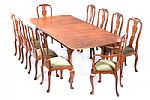 ELEVEN PIECE WALNUT DINING ROOM SUITE at Ross's Online Art Auctions
