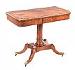 REGENCY WALNUT TURN OVER LEAF CARD TABLE at Ross's Online Art Auctions