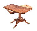 REGENCY WALNUT TURN OVER LEAF CARD TABLE at Ross's Online Art Auctions