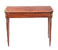 REGENCY INLAID MAHOGANY TURN OVER LEAF TEA TABLE at Ross's Online Art Auctions