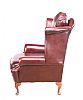 OXBLOOD DEEP BUTTONED LEATHER WINGBACK ARMCHAIR at Ross's Online Art Auctions